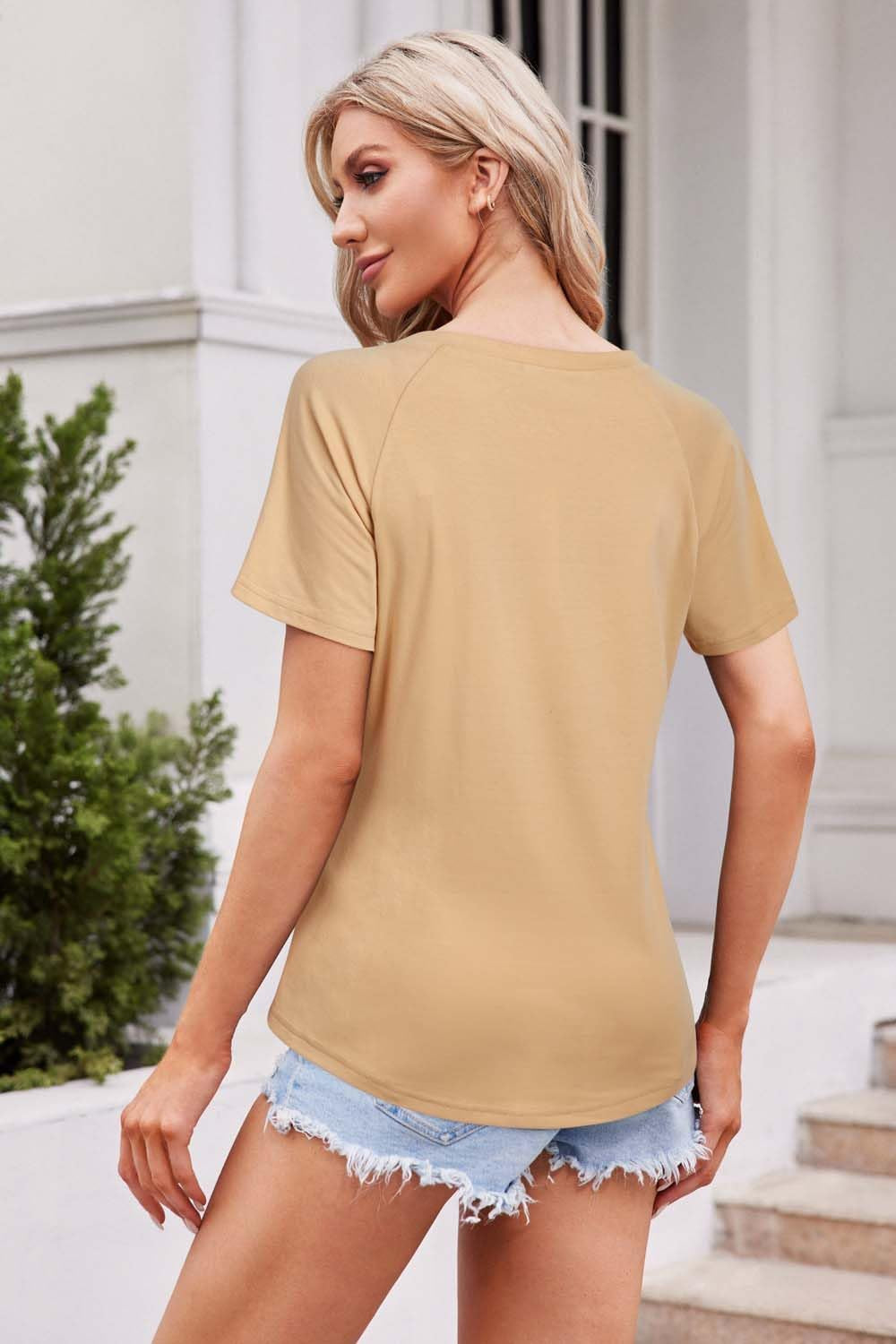 Women'S Long/Short Sleeve Leopard Print Color Block Tunic Tops Casual Raglan Shirt-sassyexpress