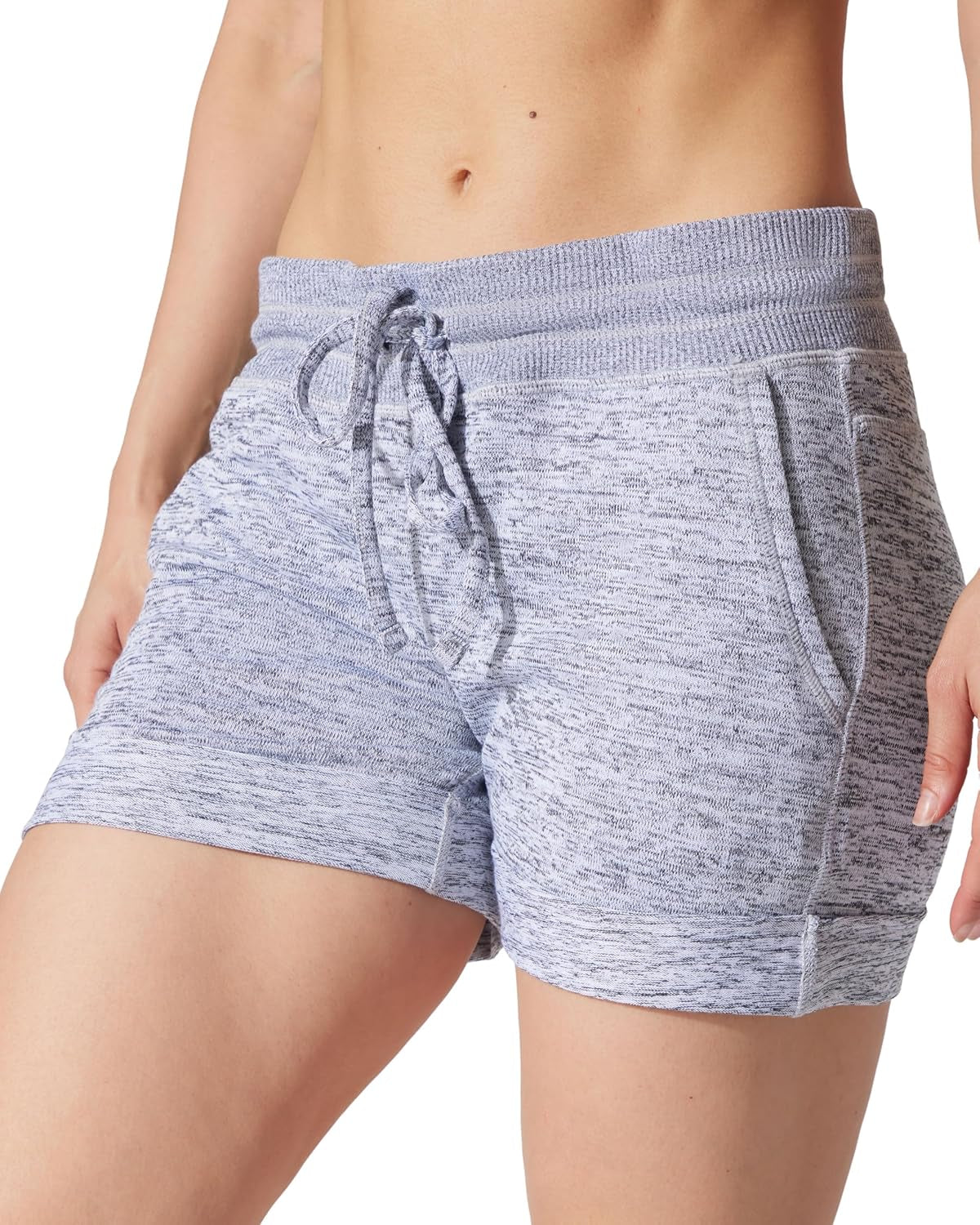 Womens Soft Sweat Shorts High Waisted Drawstring Lounge Shorts with Pockets-sassyexpress