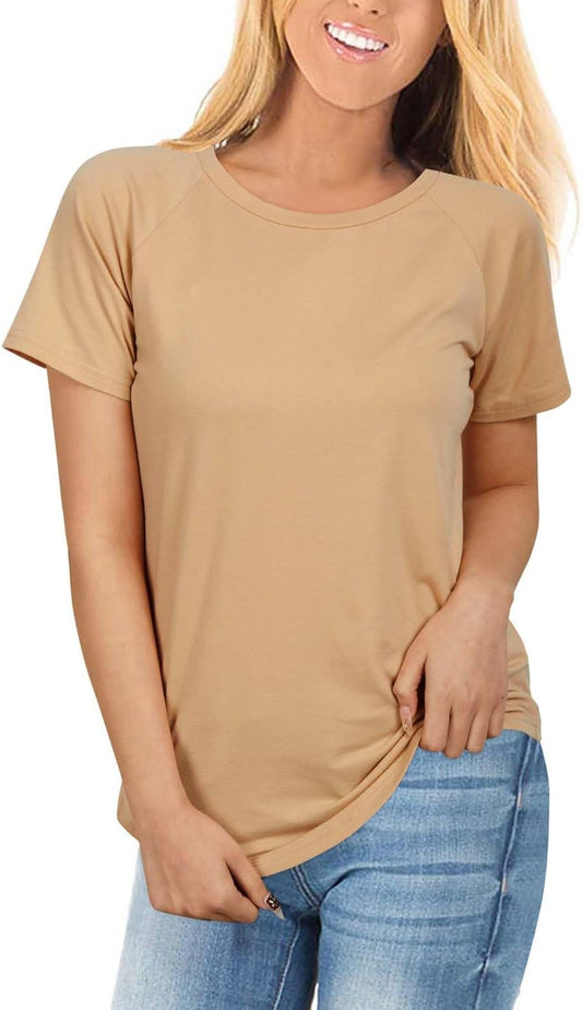 Women'S Long/Short Sleeve Leopard Print Color Block Tunic Tops Casual Raglan Shirt-sassyexpress