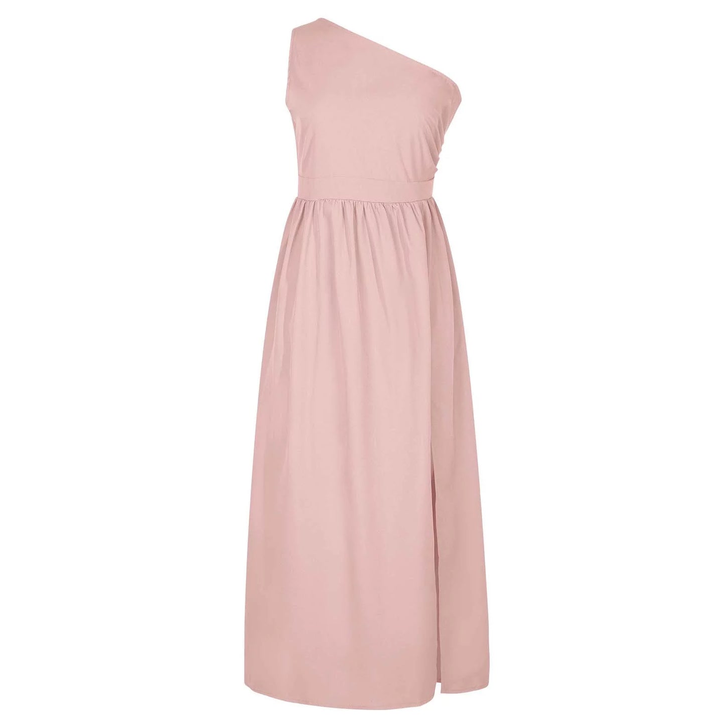 Formal Dresses for Women plus Size Women'S Summer Dresses Clearance, Sleeveless One Shoulder Smocking Sexy Long Party Club Dresses, Sizes S-2XL-sassyexpress