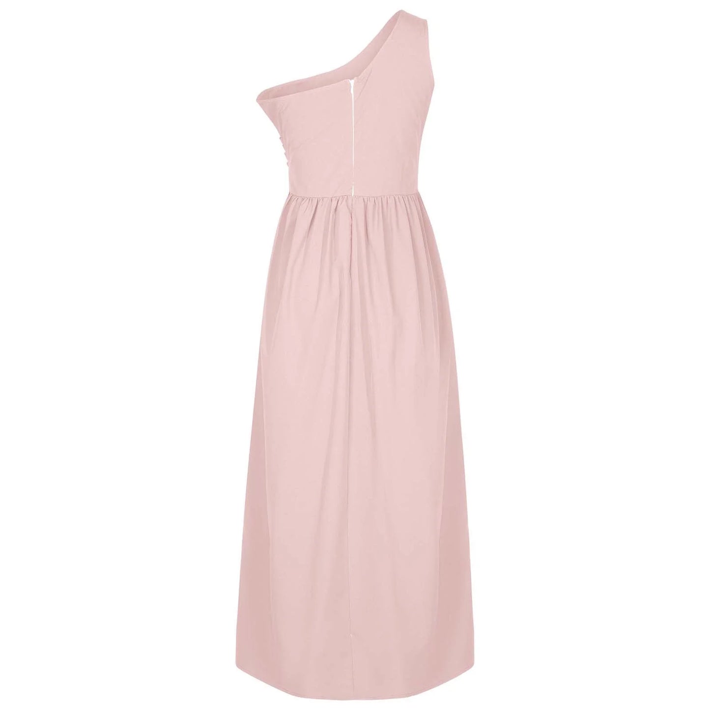 Formal Dresses for Women plus Size Women'S Summer Dresses Clearance, Sleeveless One Shoulder Smocking Sexy Long Party Club Dresses, Sizes S-2XL-sassyexpress