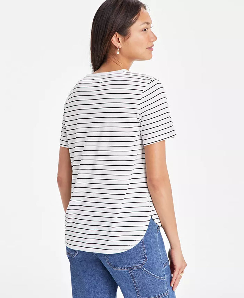 Women'S Hi-Low Square Hem Tee, Exclusively at Macys'
