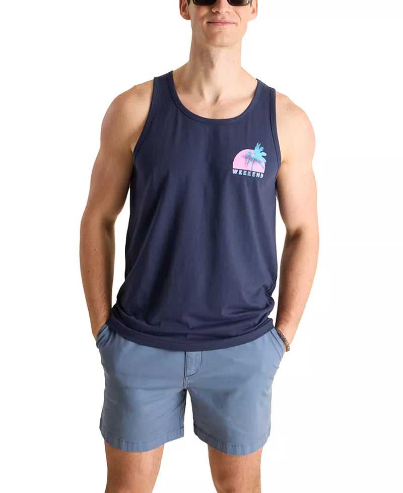 Men'S Palm Wave Print Sleeveless T-Shirt