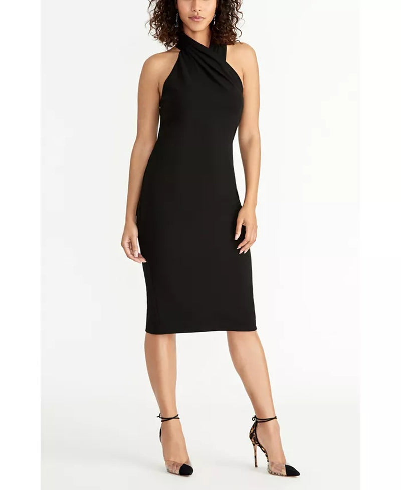 Sleeveless Halter Sheath Dress-sassyexpress