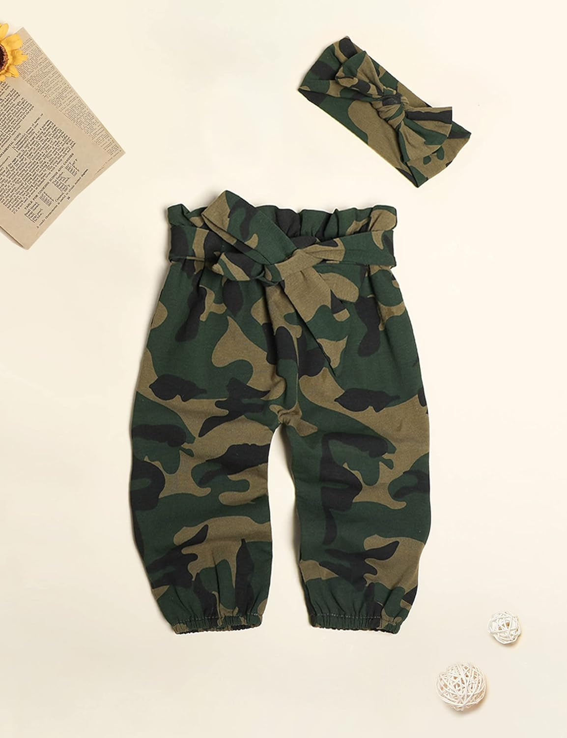 Newborn Baby Girl Clothes Ribbed Ruffle Sleeve Romper + Floral Pants + Headband Cute Infant Baby Girl Outfit 3Pcs-sassyexpress