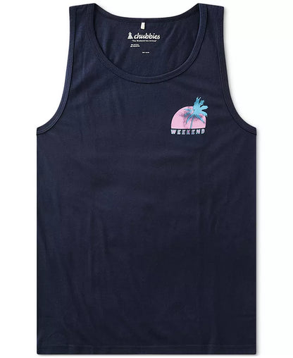 Men'S Palm Wave Print Sleeveless T-Shirt