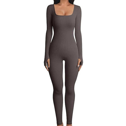 Women's Seamless Long-Sleeve Yoga Jumpsuit-sassyexpress