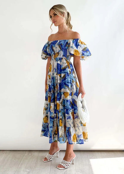 Women'S Dress off Shoulder High Waist Dress-sassyexpress