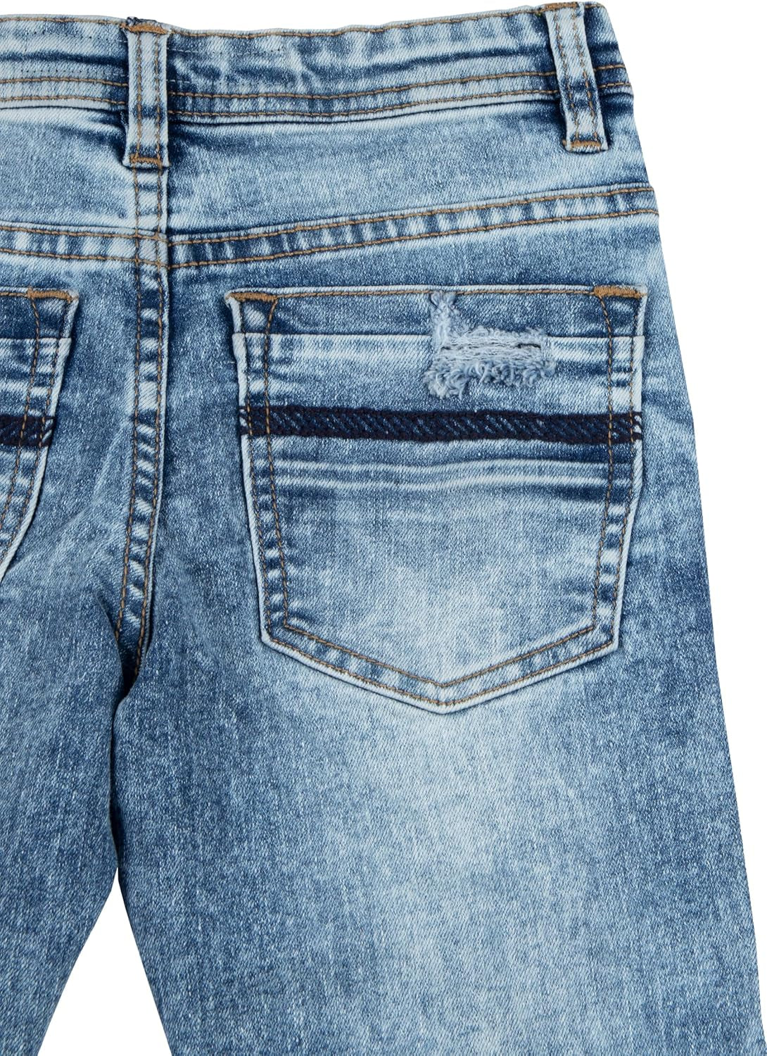 Boys Distressed Jeans (2T-16), Big Boy & Little Kids Stretch Slim Fit Pants, Ripped Denim Jeans for Boys