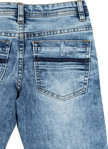 Boys Distressed Jeans (2T-16), Big Boy & Little Kids Stretch Slim Fit Pants, Ripped Denim Jeans for Boys