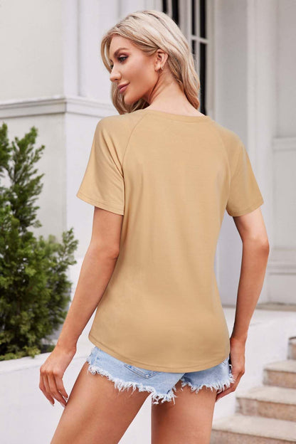 Women'S Long/Short Sleeve Leopard Print Color Block Tunic Tops Casual Raglan Shirt-sassyexpress