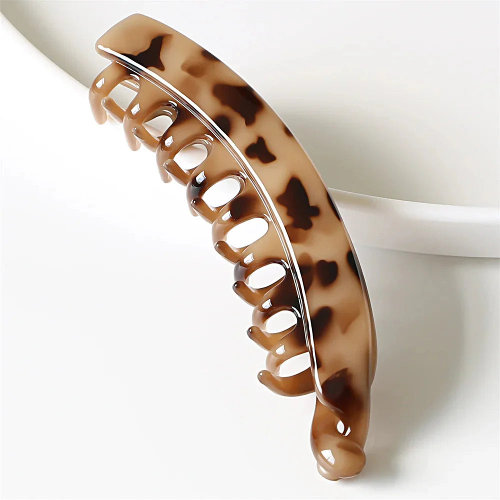Frosted Solid Color Banana Hair Clips – Fashion Ponytail Barrettes & Hair Claws for Women-sassyexpress