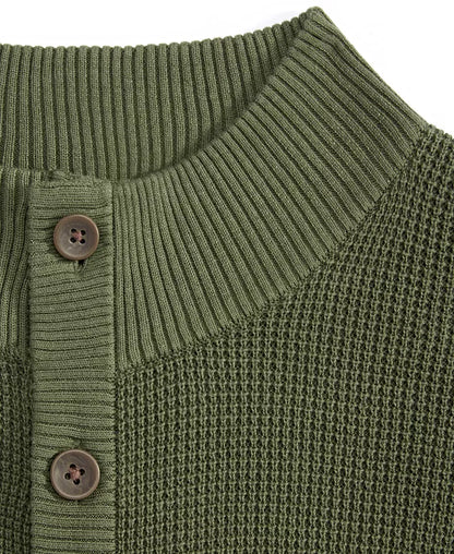 Men'S Button Mock Neck Sweater, Created for Macy'S