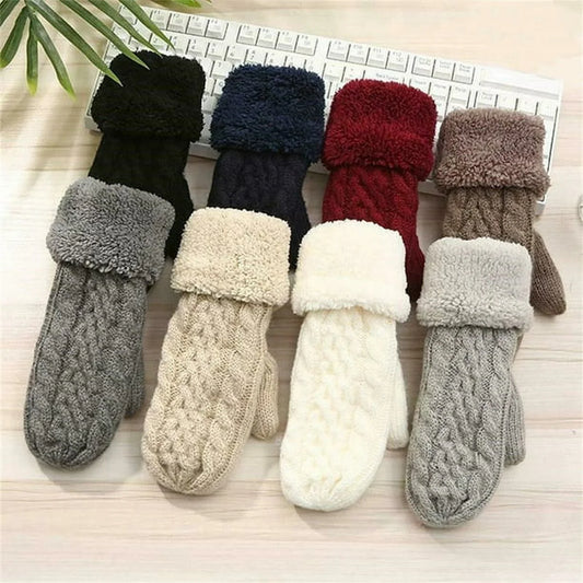 Women'S Winter Gloves Warm Lining Mittens- Cozy Wool Knit Thick Gloves Novelty Mittens Winter Cold Weather Accessories-sassyexpress