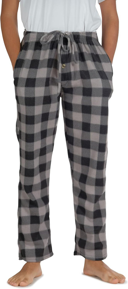 3 Pack Boys Pajama Pants Super Soft Fleece PJ Lounge Bottoms for Kids-sassyexpress