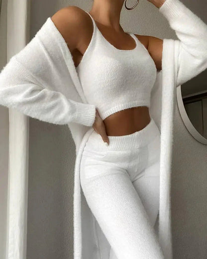 3-Piece Fuzzy Fleece Loungewear Set-sassyexpress