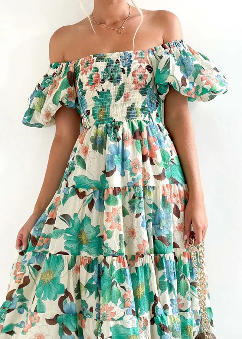 Women'S Dress off Shoulder High Waist Dress-sassyexpress