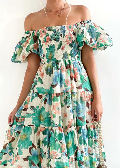 Women'S Dress off Shoulder High Waist Dress-sassyexpress