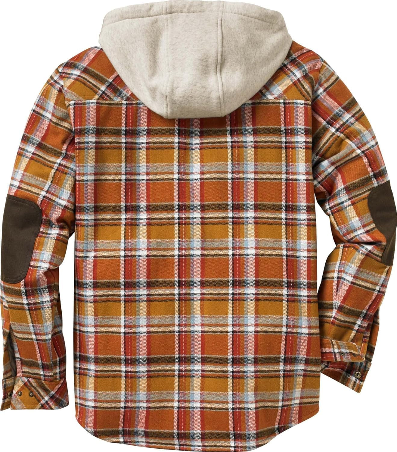 Men'S Camp Night Berber Lined Hooded Flannel Shirt Jacket-sassyexpress