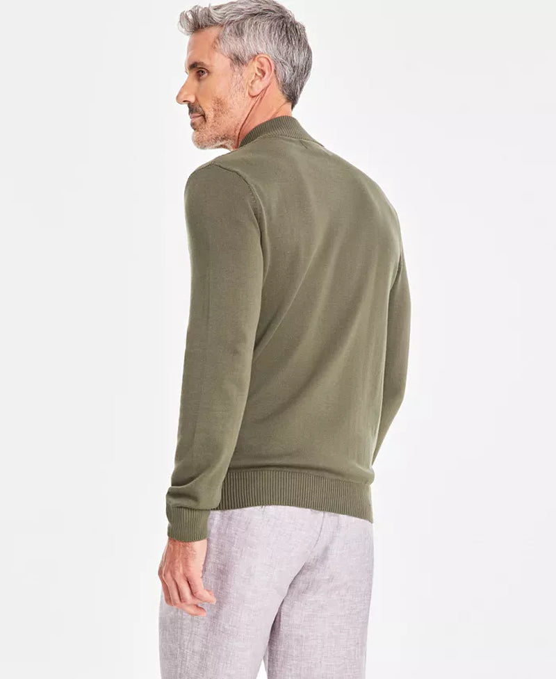 Men'S Button Mock Neck Sweater, Created for Macy'S