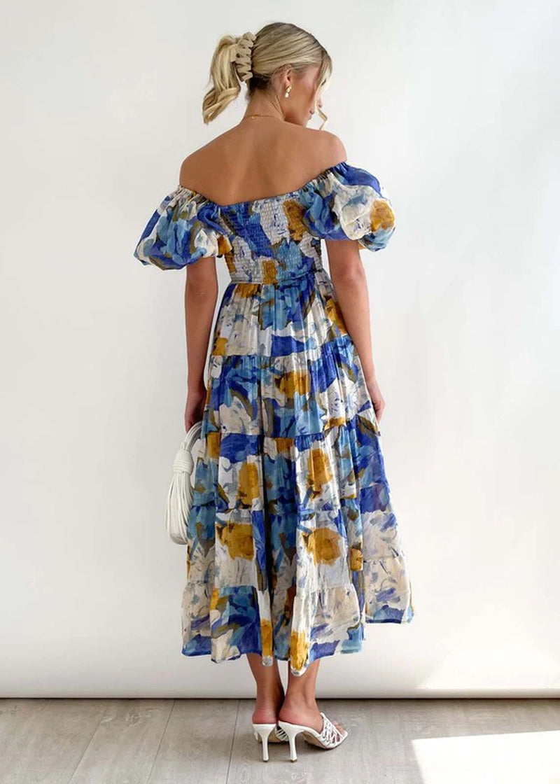 Women'S Dress off Shoulder High Waist Dress-sassyexpress