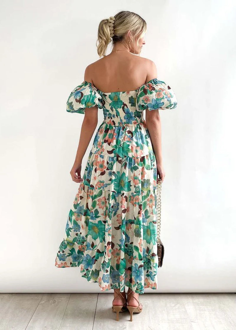 Women'S Dress off Shoulder High Waist Dress-sassyexpress