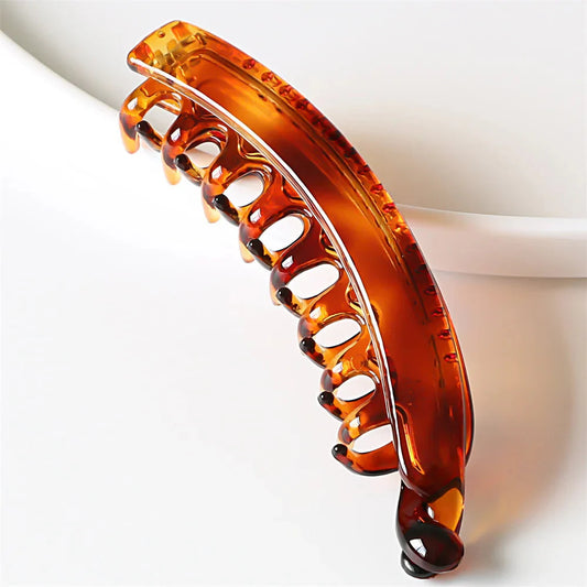 Frosted Solid Color Banana Hair Clips – Fashion Ponytail Barrettes & Hair Claws for Women-sassyexpress