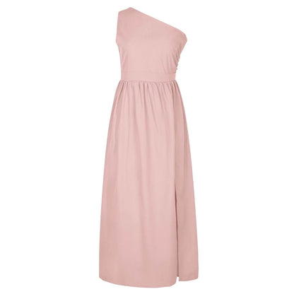 Formal Dresses for Women plus Size Women'S Summer Dresses Clearance, Sleeveless One Shoulder Smocking Sexy Long Party Club Dresses, Sizes S-2XL-sassyexpress