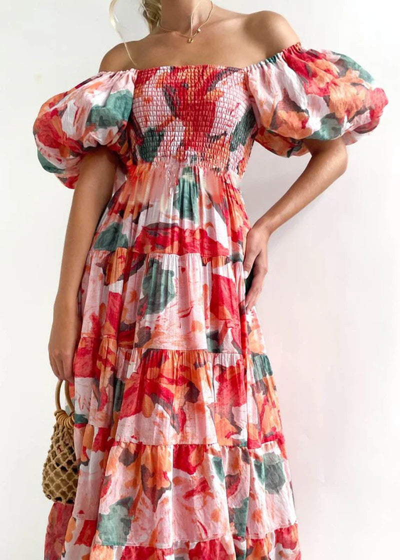 Women'S Dress off Shoulder High Waist Dress-sassyexpress