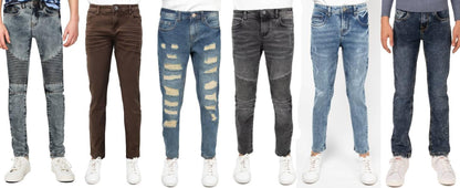Boys Distressed Jeans (2T-16), Big Boy & Little Kids Stretch Slim Fit Pants, Ripped Denim Jeans for Boys