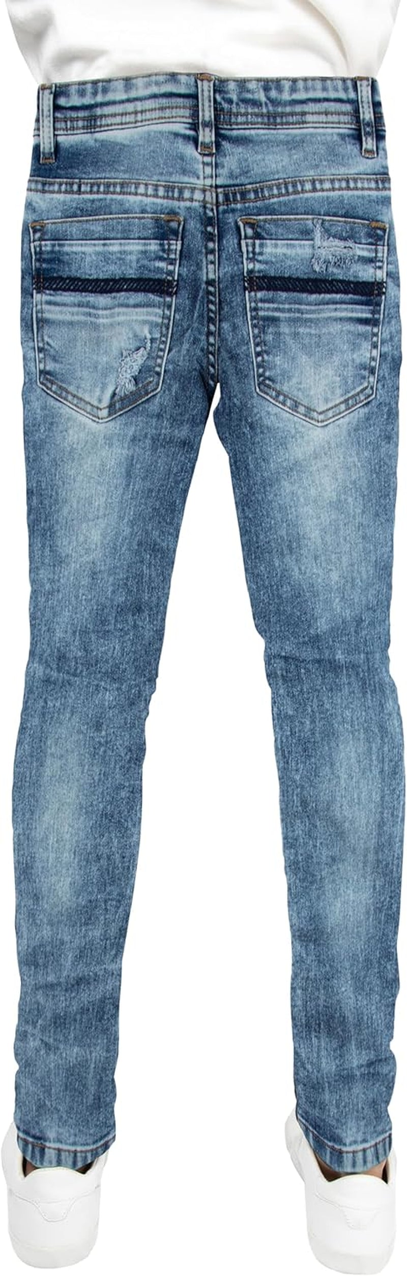 Boys Distressed Jeans (2T-16), Big Boy & Little Kids Stretch Slim Fit Pants, Ripped Denim Jeans for Boys