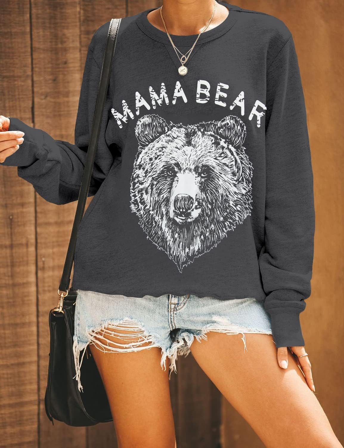 Womens Mama Sweatshirt Crewneck Loose Fit Soft Cute Long Sleeve Tops Ladies Graphic Casual Fall Mom Shirts-sassyexpress