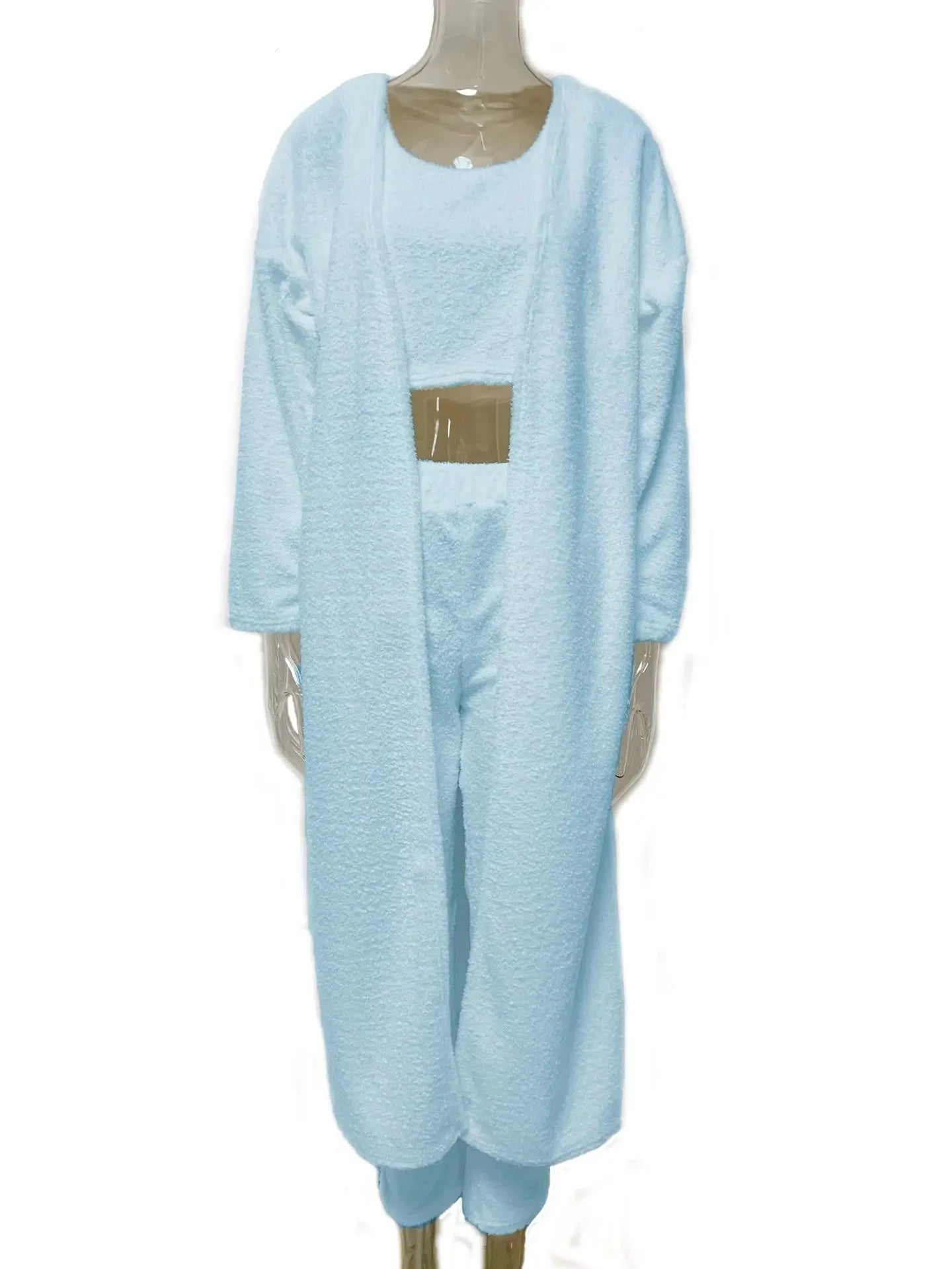 3-Piece Fuzzy Fleece Loungewear Set-sassyexpress